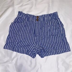 Rewind Blue and White Striped Shorts